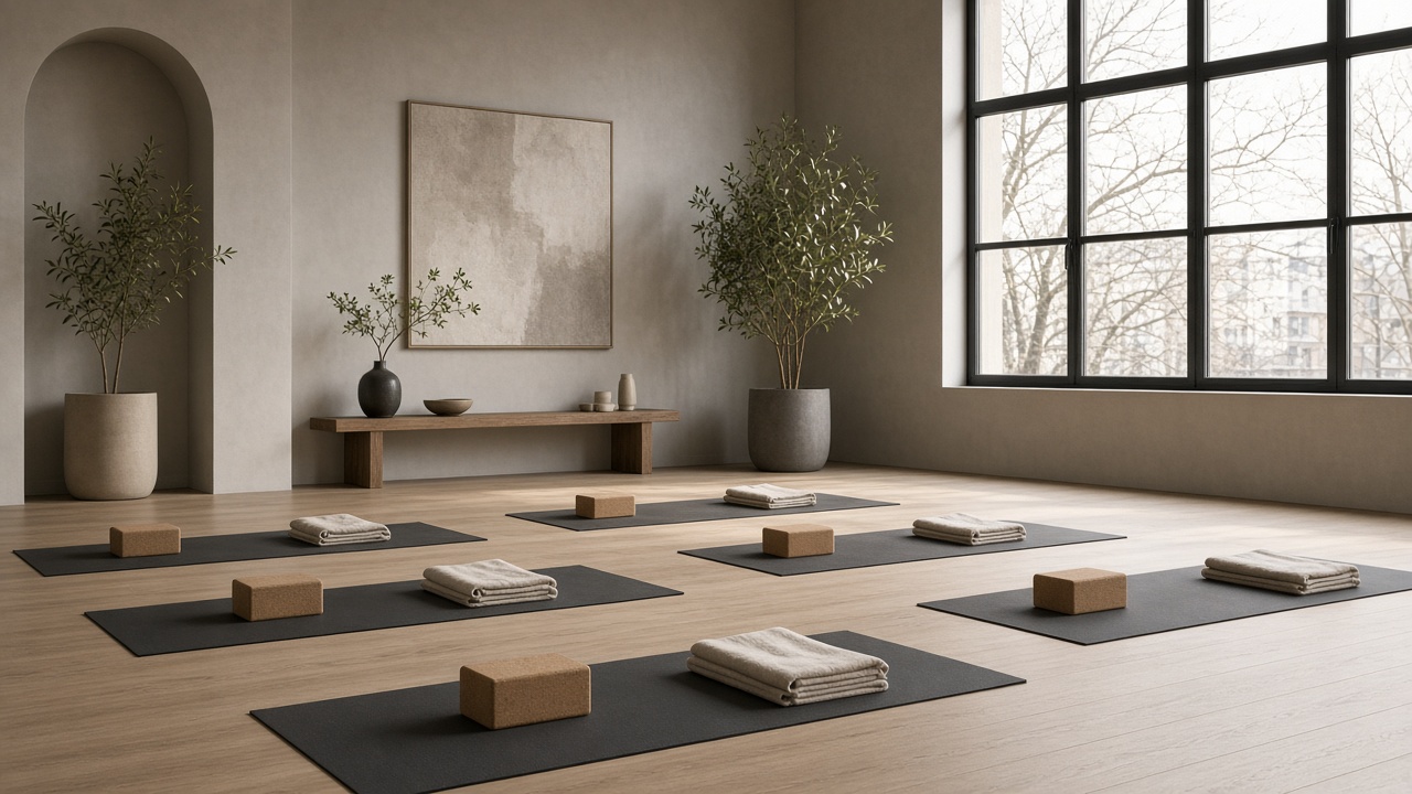 Ruhiger Yogaraum bei Lumetron in Berlin